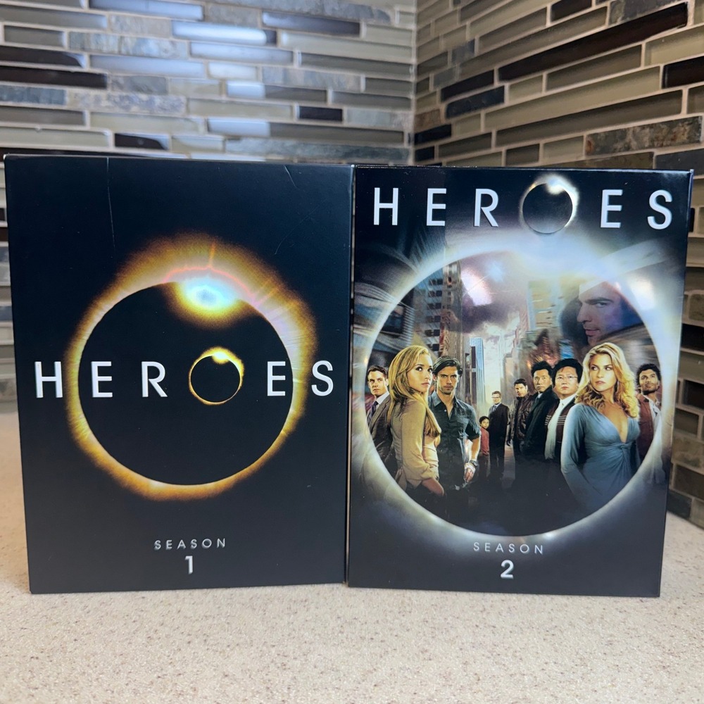 Heroes TV Series DVD Box Set Seasons 1 and 2 NBC Sci-Fi Complete Good Condition